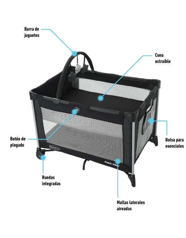 GRACO CUNA CORRALITO ON THE GO COMPACTO KADEN R.N-89CM - GR2164119 - 182688