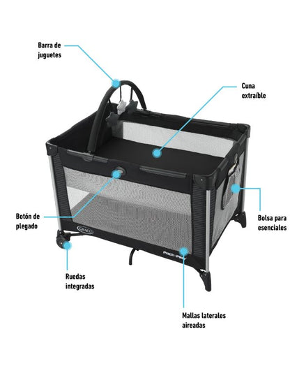 GRACO CUNA CORRALITO ON THE GO COMPACTO KADEN R.N-89CM - GR2164119 - 182688