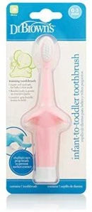 DR BROWN CEPILLO DE DIENTE PARA BEBES Y PEQUEÑOS COLOR ROSA  R.N - 3 ANOS HG013 - 303627