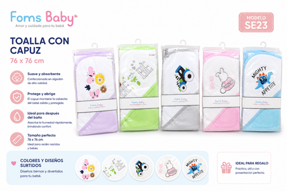 Foms Baby Toalla con Capuz 76 × 76 cm - SE23