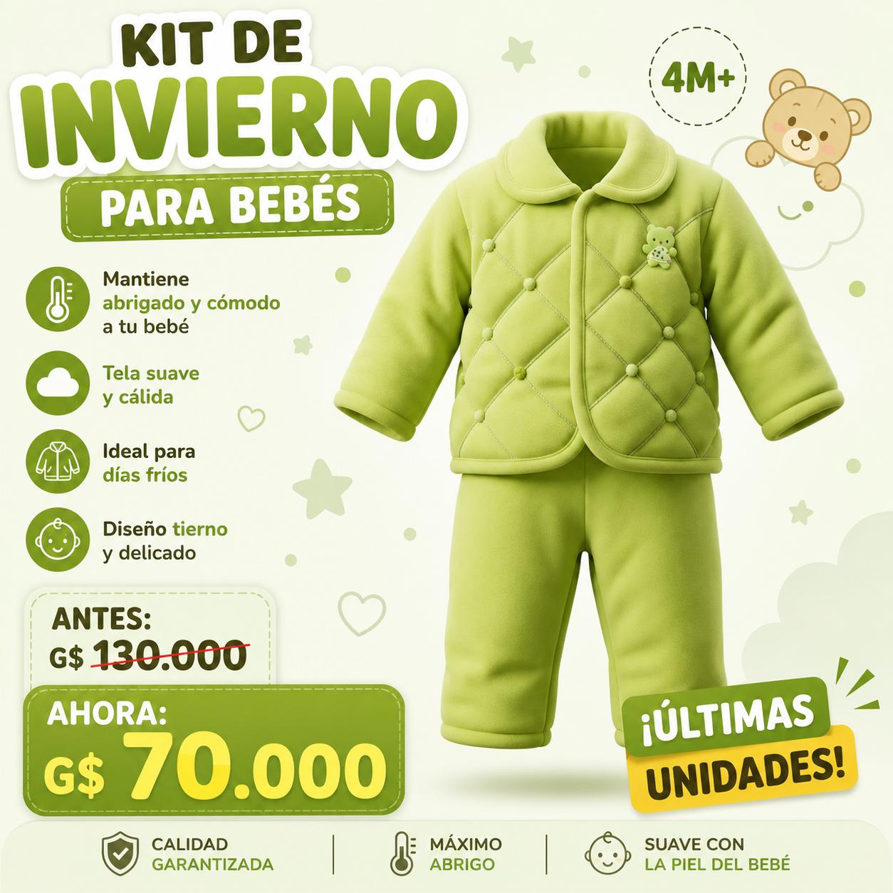Ropa Infantil ✨ Kit De Invierno Para Bebés ❄️👶