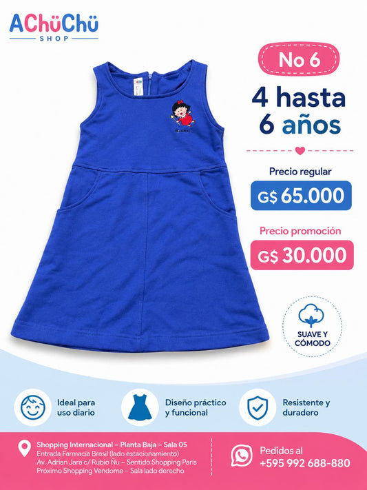 Ropa Infantil ✨ Vestido Infantil Sin Mangas 💙