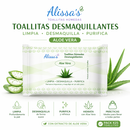 ALISSA'S TOALLITAS DESMAQUILLA/LIMPIA/PURIFICA ALOE VERA X25 AL25 - 836768