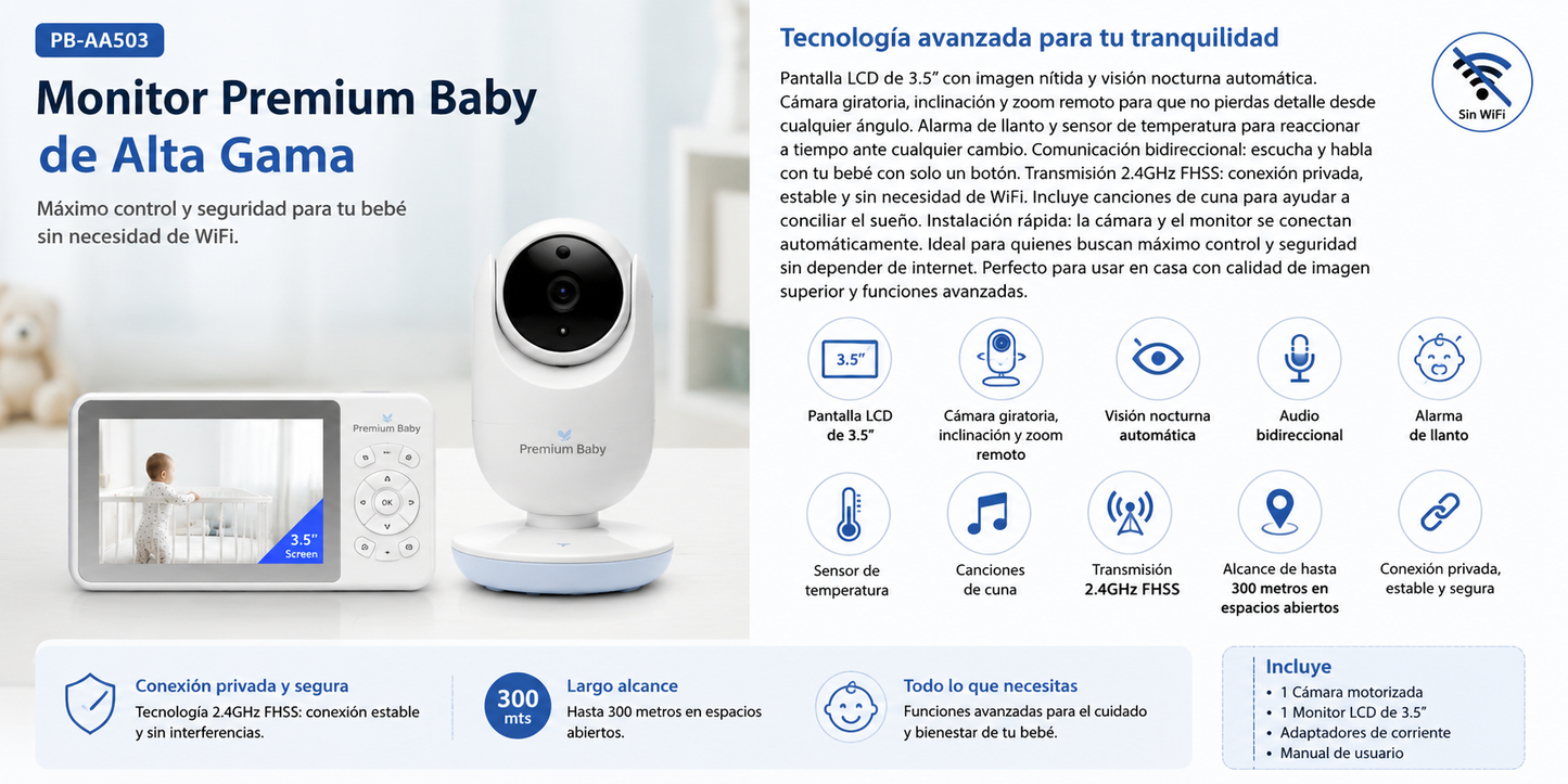 Premium Baby Monitor De Alta Gama – PB-AA503 - 482738