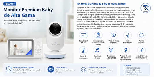 Premium Baby Monitor De Alta Gama – PB-AA503 - 482738