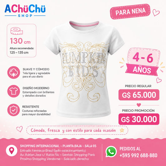 Ropa Infantil ✨ Camiseta Para Niña Premium