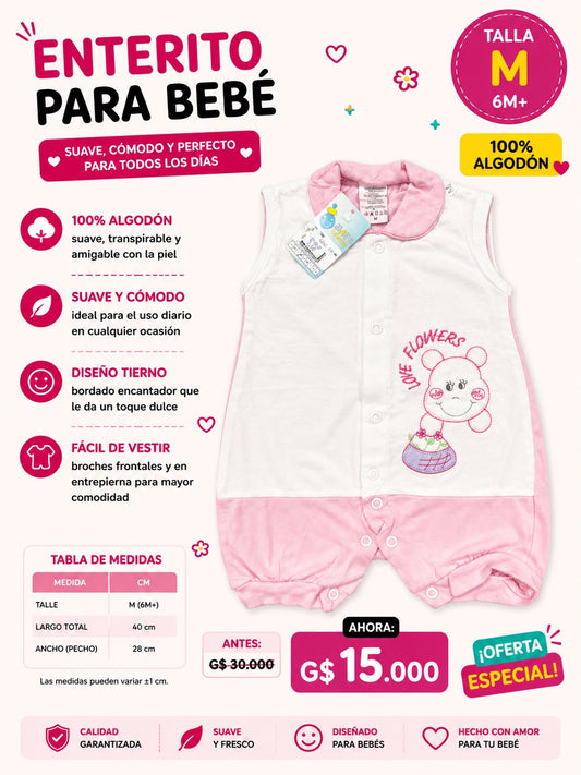 Ropa Infantil ✨ Romper Para Bebé 100% Algodón 🩷