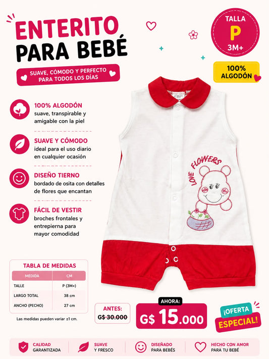 Ropa Infantil ✨ Enterito Para Bebé 100% Algodón ❤️