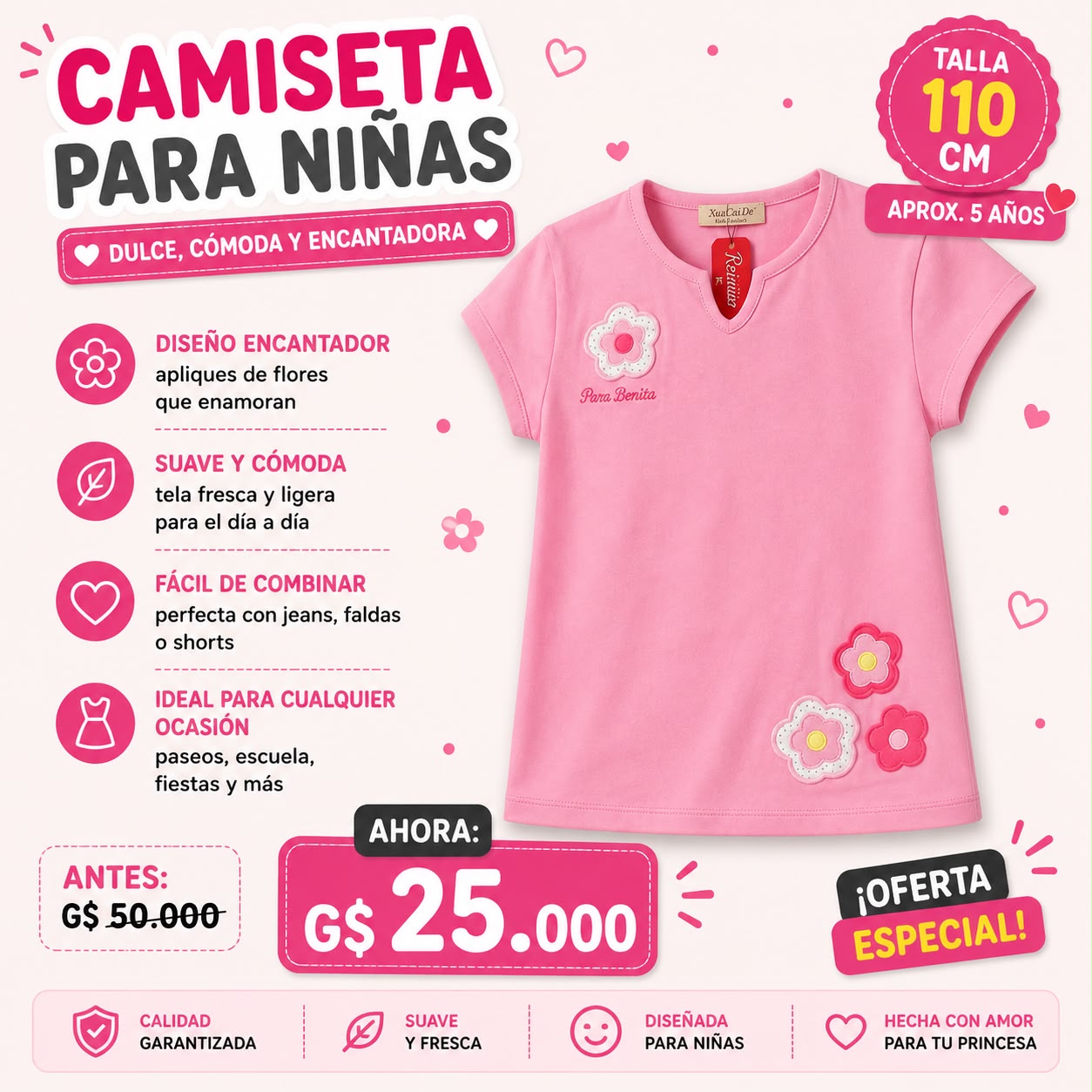 Ropa Infantil ✨ Camiseta Para Niñas