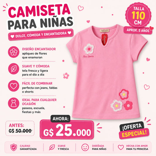 Ropa Infantil ✨ Camiseta Para Niñas