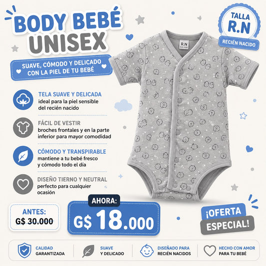 Ropa Infantil ✨ Body Bebé Unisex