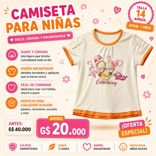 Ropa Infamtil ✨ Camiseta Para Niñas