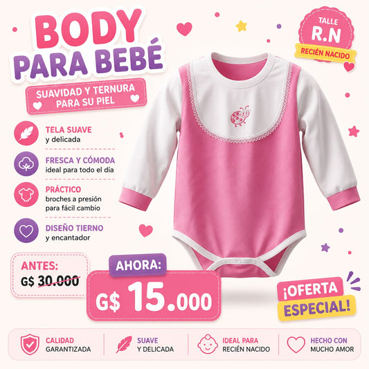 Body Para Bebé Recién Nacido (R.N.)