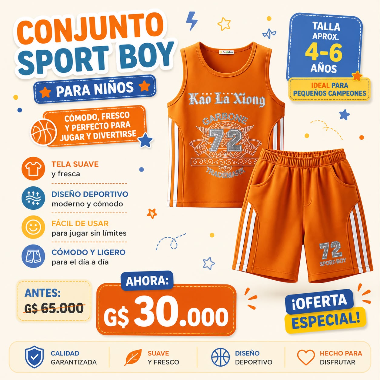Ropa Infantil ✨ Conjunto Sport Boy Para Niños 💙