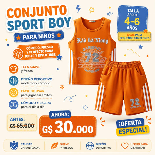 Ropa Infantil ✨ Conjunto Sport Boy Para Niños 💙