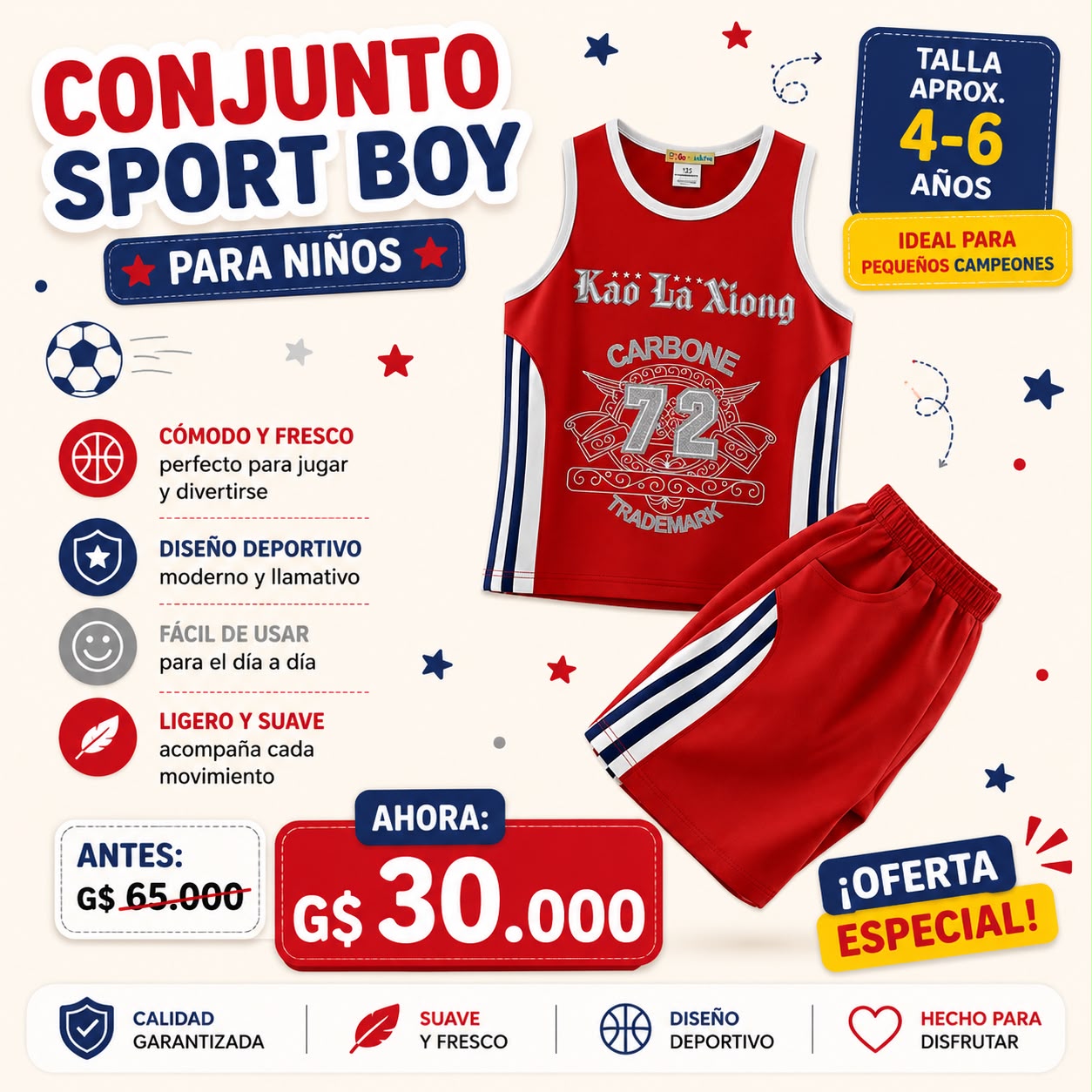Ropa Infantil ✨ Conjunto Sport Boy Para Niños 💙
