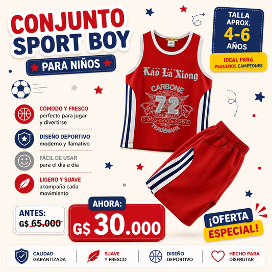 Ropa Infantil ✨ Conjunto Sport Boy Para Niños 💙