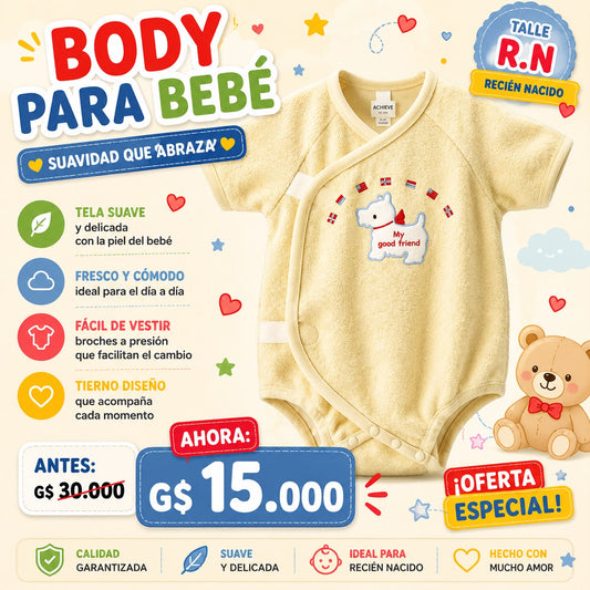 Ropa Infantil ✨ Body Para Bebé – Talla R.N. (Recién Nacido)