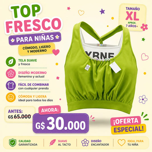Ropa Infantil ✨ Top Fresco Para Niñas – Cómodo, Ligero & Moderno