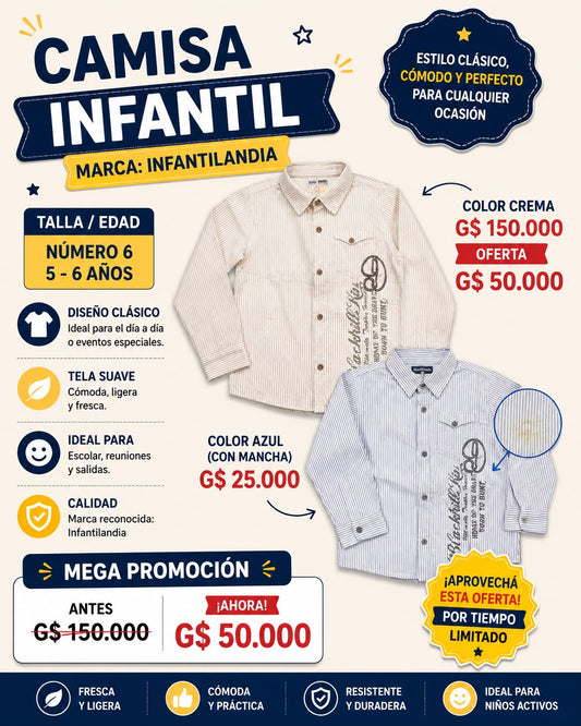 Ropa Infantil ✨ Camisa Infantil Infantilandia ✨