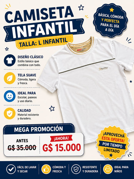 Ropa Infantil ✨ Camiseta Infantil Básica ✨