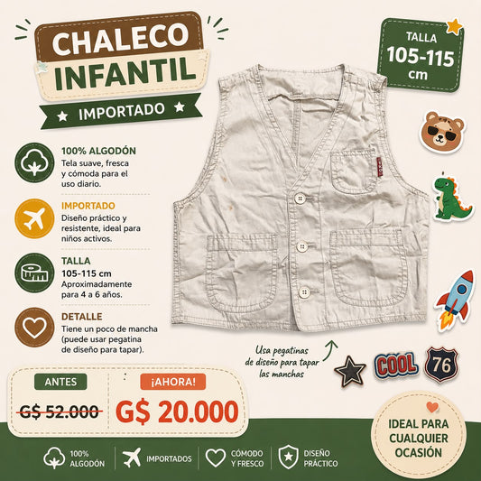Ropa Infantil ✨ Chaleco Infantil Importado 🦺👦