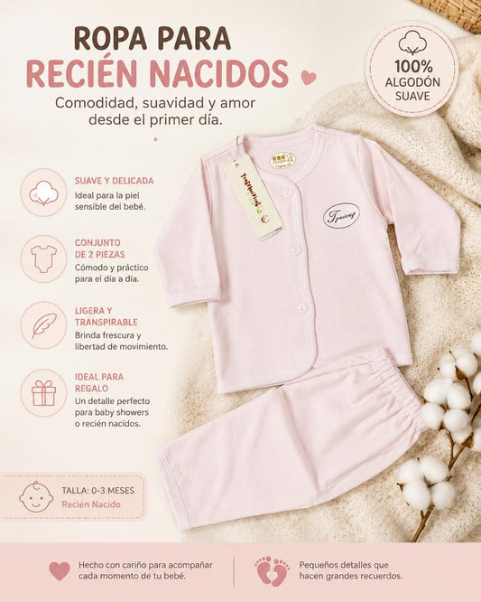 Ropa Infantil ✨ Ropa Para Recién Nacidos – Conjunto De 2 Piezas 👶🩷
