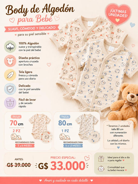 Ropa Infantil ✨ Body De Algodón Para Bebé 🍼