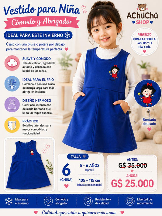 Ropa Infantil ✨ Vestido Para Niña 💙❄️
