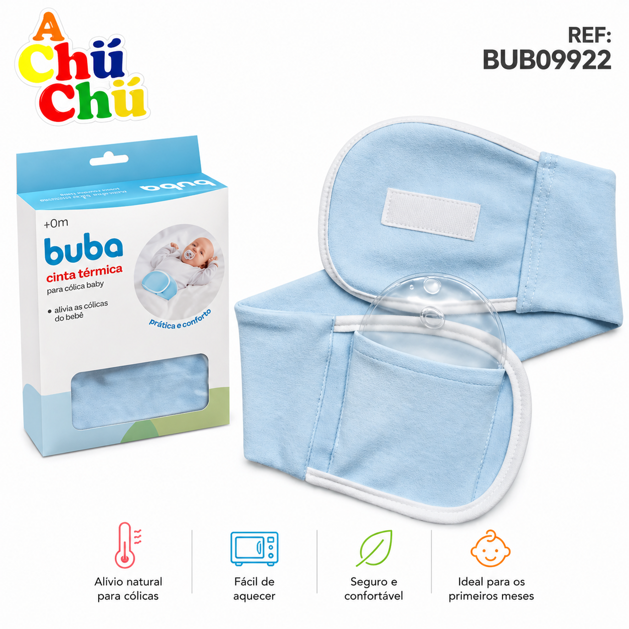 BUBA Cinta Térmica para Cólicos Rosa BUB09921 / Celeste BUB09922