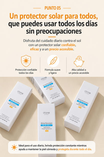 Atomy Protector Solar ✨
Cosmético funcional con protección contra los rayos UV    Todo tipo de piel ✨