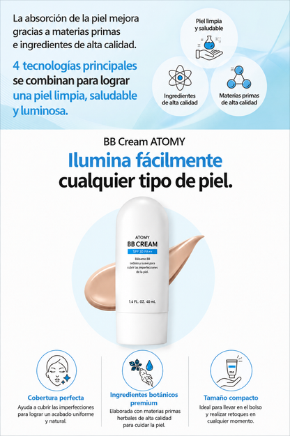 Atomy BB Cream SPF 30 PA++      Bálsamo BB sedoso y suave para cubrir las imperfecciones de la piel. 40 ml (1.4 fl. oz.)