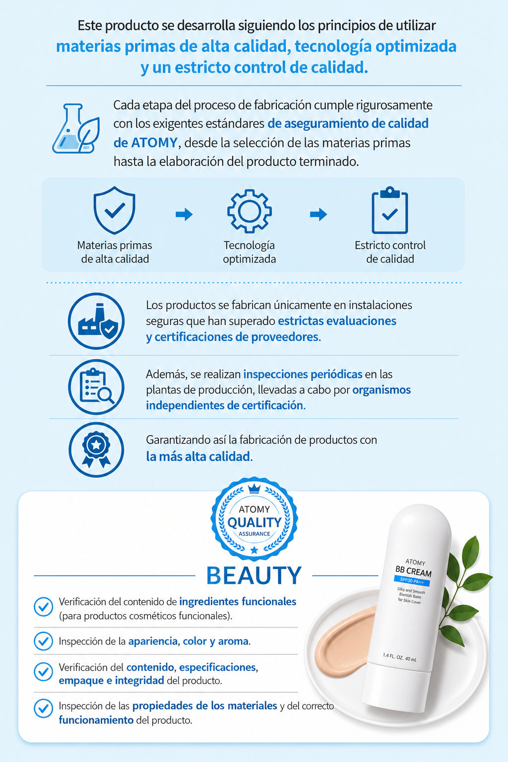 Atomy BB Cream SPF 30 PA++      Bálsamo BB sedoso y suave para cubrir las imperfecciones de la piel. 40 ml (1.4 fl. oz.)
