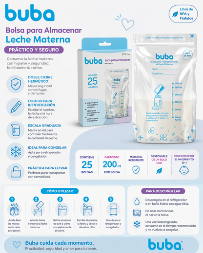 Buba Bolsa para Almacenar Leche Materna - BUB09923 ✨