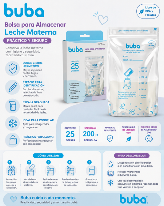 Buba Bolsa para Almacenar Leche Materna - BUB09923 ✨