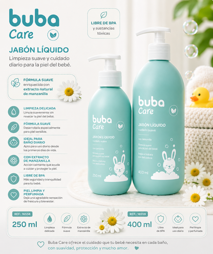 Buba Care para Bebés
🛁 Jabón Líquido 250ml
BUB16558 💚