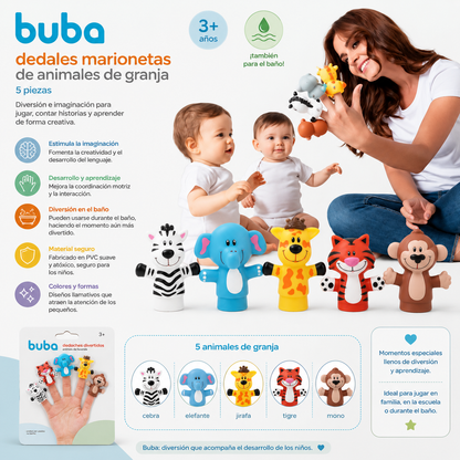 Buba Dedales Marionetas de Animales de Granja – 5 Piezas BUB7284