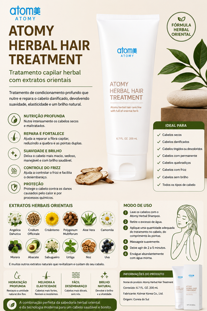 Atomy Herbal Hair Treatment 200mL – Tratamiento Herbal para el Cabello ✨