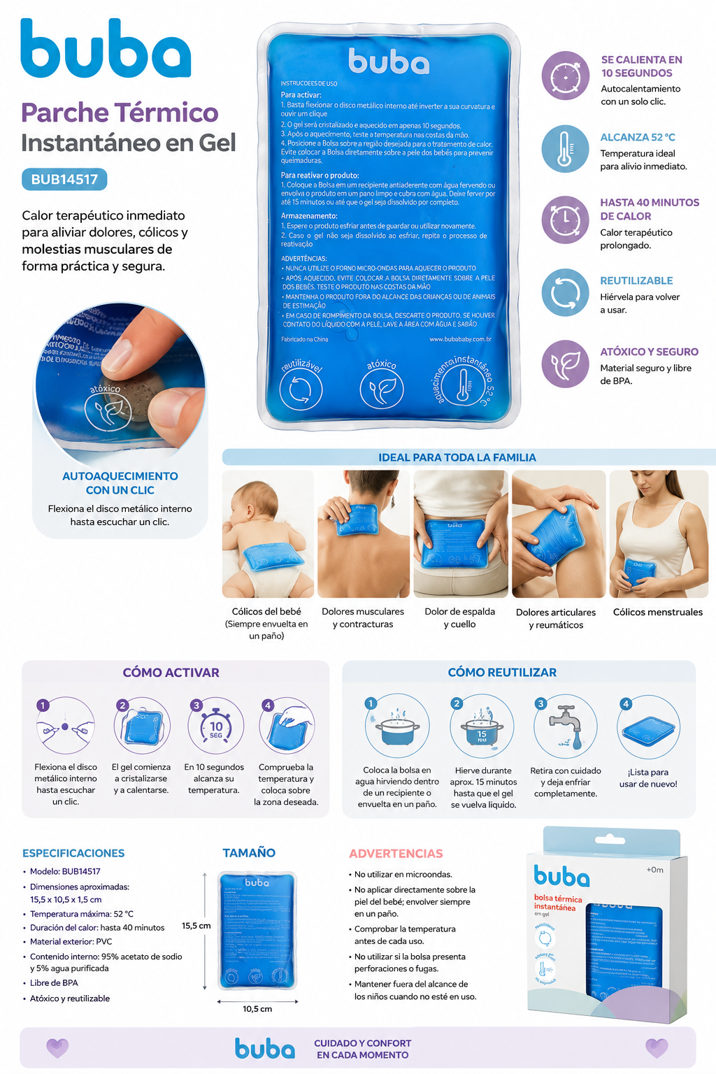 Buba Parche Térmico Instantáneo en Gel – BUB14517