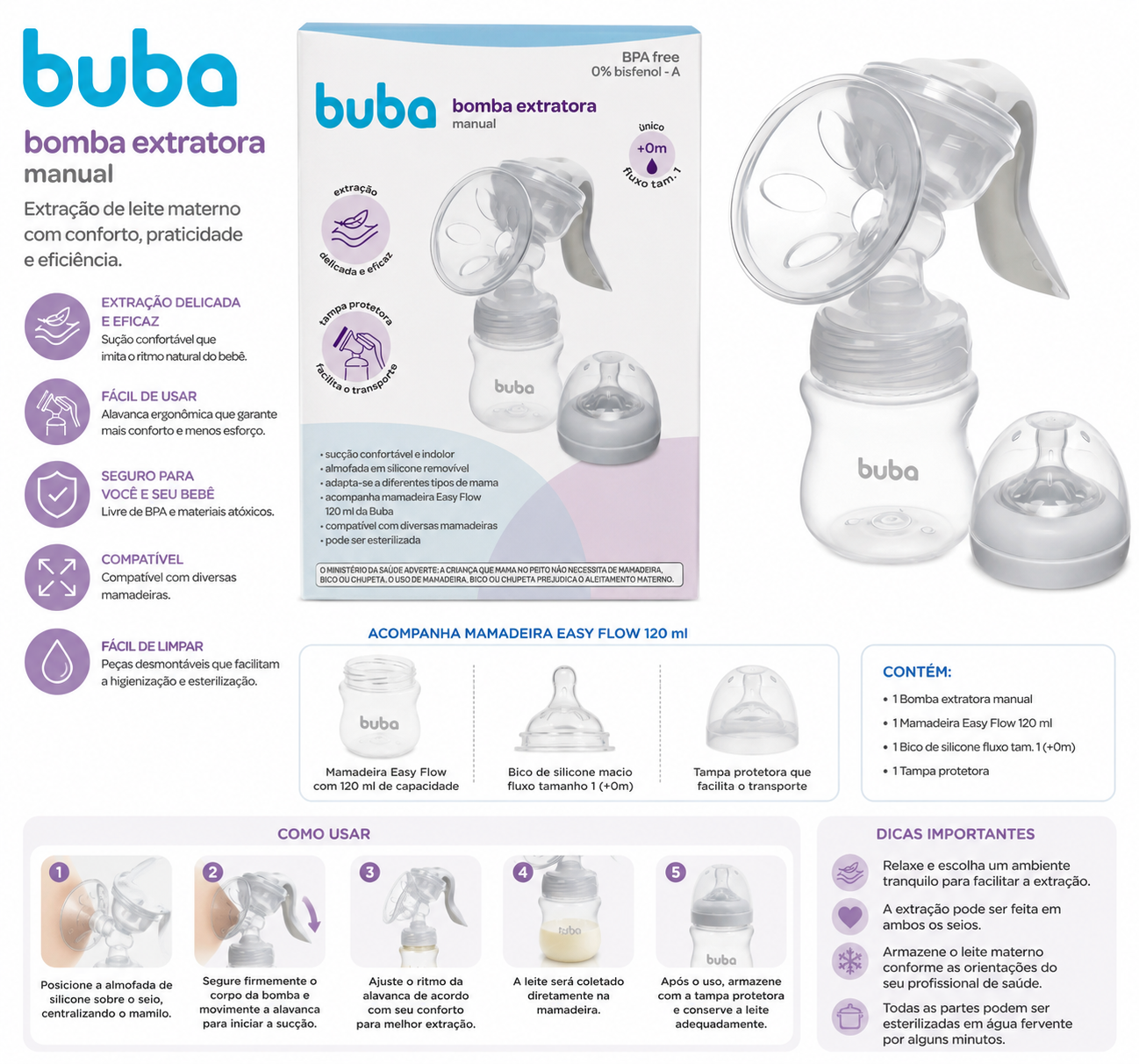 Buba Maternidad Bomba Extractora Manual – BUB18781