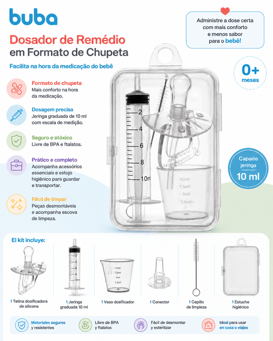 Buba Dosificador de Medicamentos con Forma de Chupete – BUB15854💚