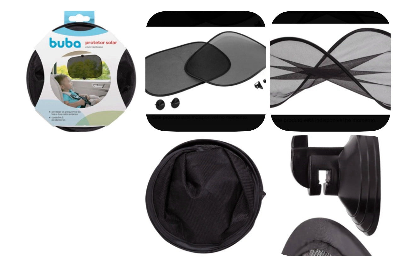 Buba Protector Solar para Auto con Ventosas – Kit x2 BlackOut
BUB10503 - Medidas: 44×36×1 cm