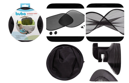 Buba Protector Solar para Auto con Ventosas – Kit x2 BlackOut
BUB10503 - Medidas: 44×36×1 cm