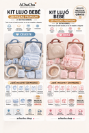 💚 BABY KUTOGLAMI MALETA SALIDA DE MATERNIDAD 28PCS CELESTE / ROSA A60128