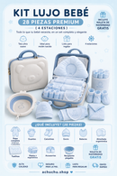 💚 BABY KUTOGLAMI MALETA SALIDA DE MATERNIDAD 28PCS CELESTE / ROSA A60128