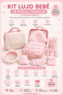 💚 BABY KUTOGLAMI MALETA SALIDA DE MATERNIDAD 28PCS CELESTE / ROSA A60128