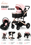 💚 EBABY CARRITO MOISÉS + BEBE SILLA COMFORT CREMA - ROSA - NEGRO 147147