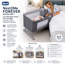 💛 CHICCO CUNA CO-SLEEPING NEXT2ME FOREVER MOON GREY 0M-4A - 79650-77 - 140510