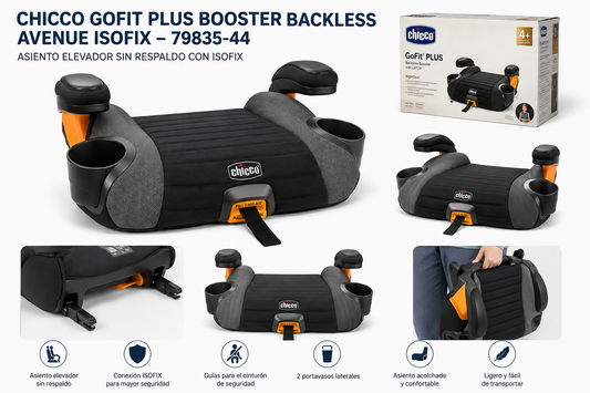 CHICCO SILLA BOOSTER GOFIT PLUS BOOSTER BACKLESS AVENUE ISOFIX – 79835-44 💛