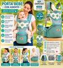 💚 AIEBAO PORTA BEBE C/ ASIENTO VERDE 3M-36M 576200 - A6620